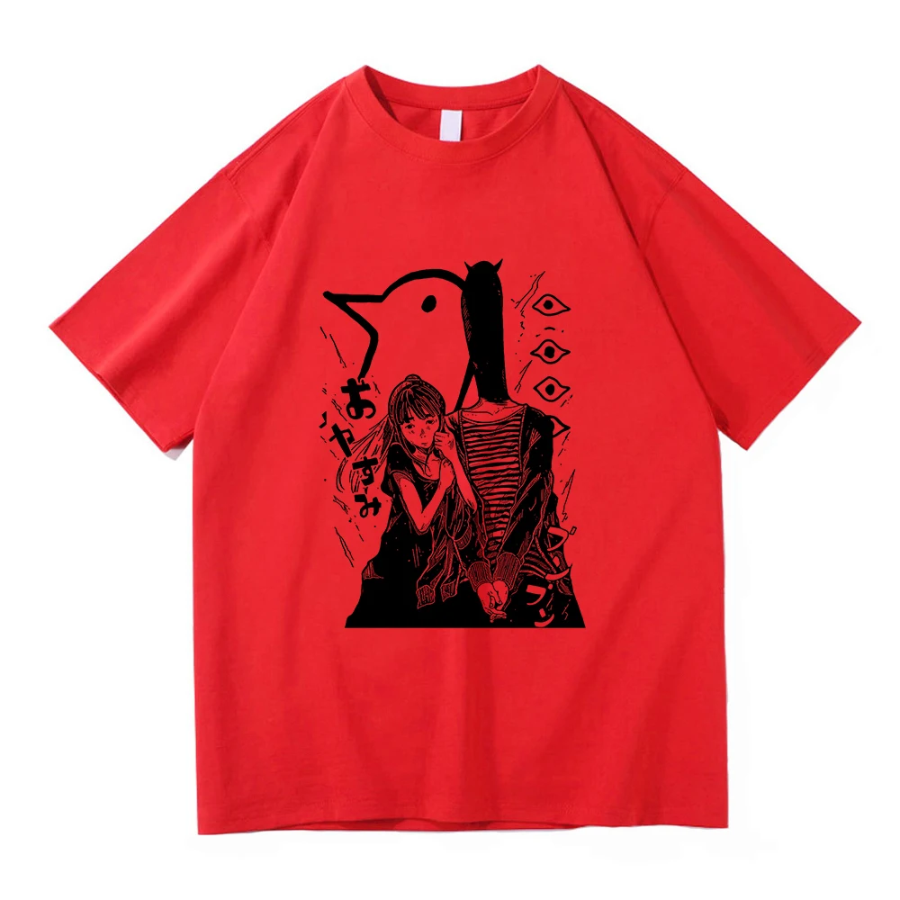 تي شيرت Goodnight Punpun تي شيرت أنيق للرجال ريترو Oyasumi Punpun Aiko Tanaka تي شيرت للجنسين أنيمي مانغا خمر ملابس علوية قابلة للتنفس