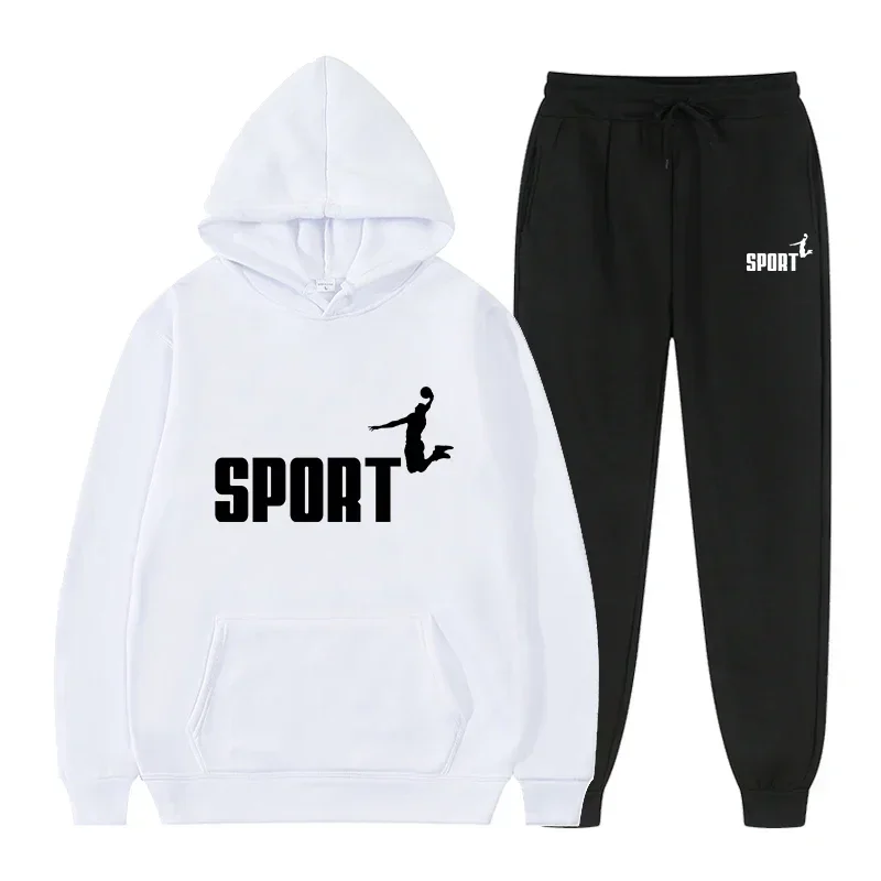 Autumn Winter New Men's Fashion Stunning Casual Print Sweatshirt Suit Hoodies High Quality Sports Jogging Bodybuilding Tracksuit