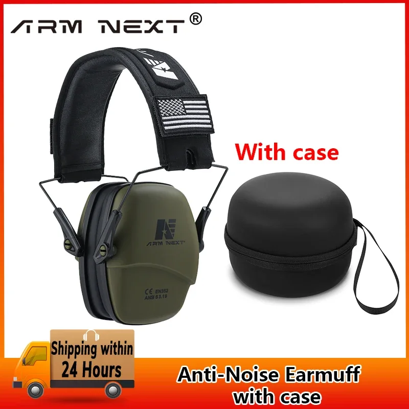 

ARM NEXT Hearing Protection Safety Shooting Earmuff with Bag for Gun Range Hunting Mowing anti-noise Earmuff NRR 25db