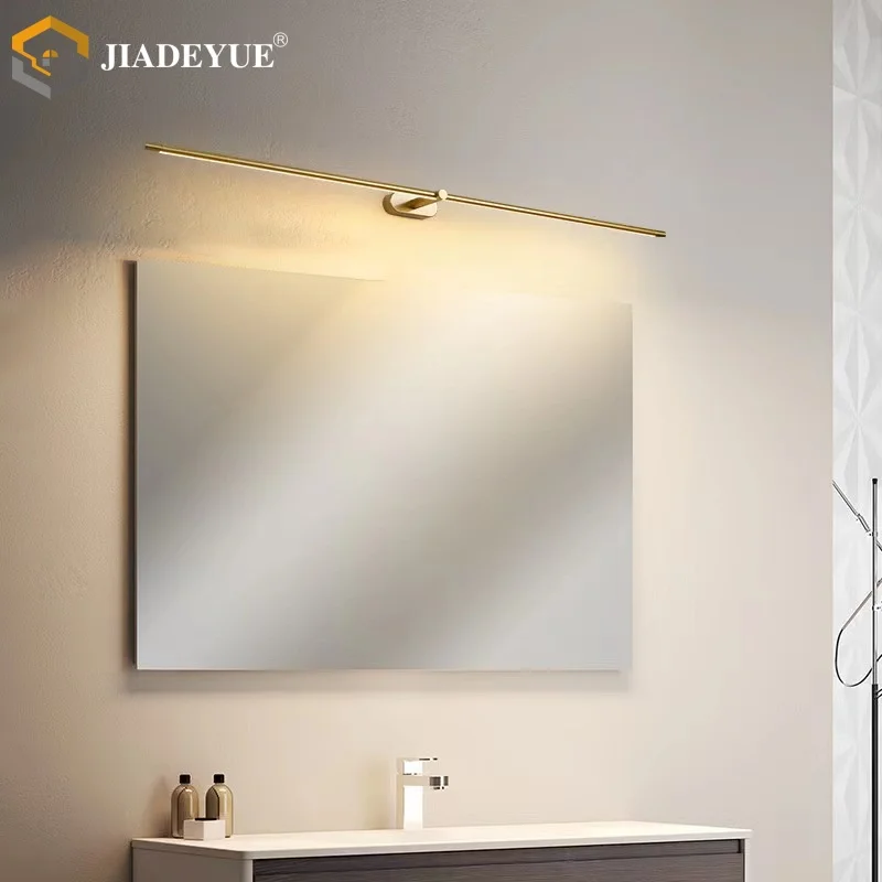 현대적인 미니멀리스트 거울 헤드라이트, 화장대, 욕실, 거울 캐비닛, 직선형 벽 조명