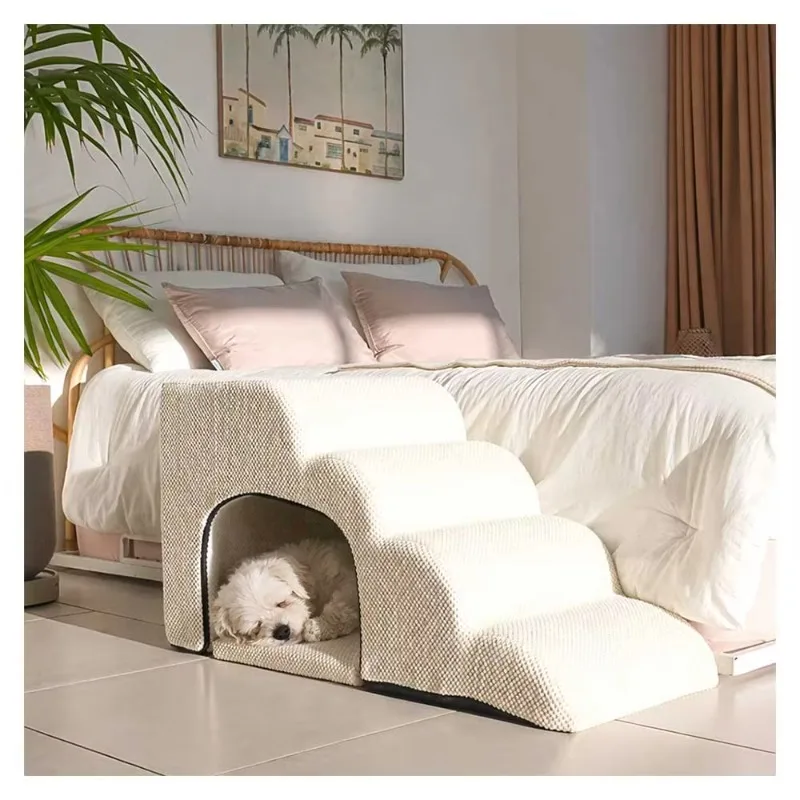 3 in 1 Cave Pet Stairs Level 4 Ivory AMP C4 IV Indoor Dog Cat Stairs