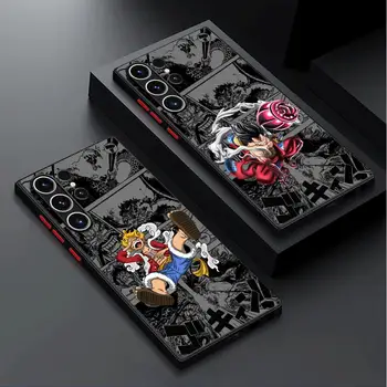 O-One Piece-Luffys Phone Case 용 Samsung Galaxy S22 Ultra 5G Note 20 Ultra S23 Note 10 Plus Matte Shockproof Armor Cover 