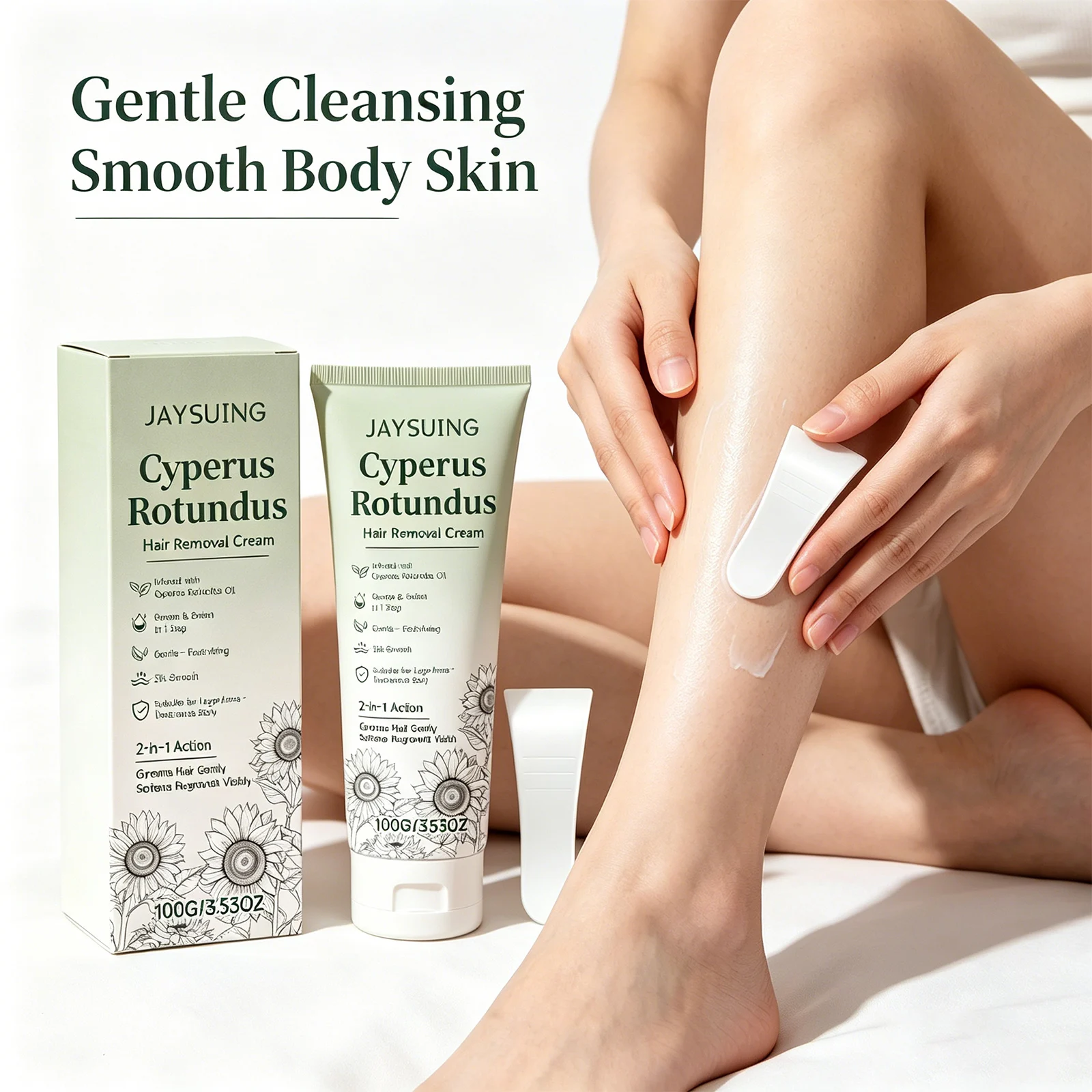 Crème dépilatoire Cyperus Rotundus, douce, pour une peau lisse, action rapide pour les jambes, les bras, les aisselles, adoucit la peau, soin du corps, 100g
