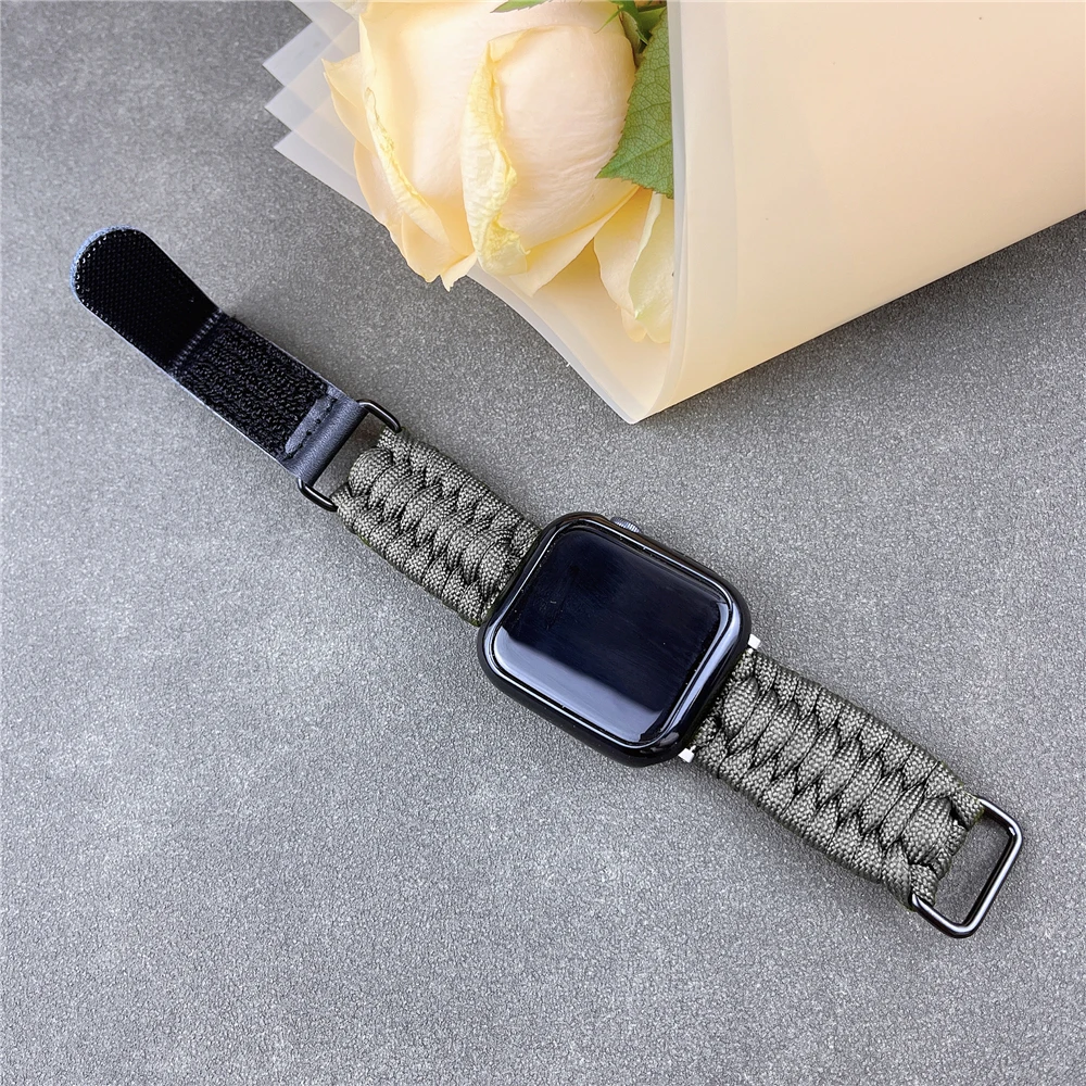 Correa For apple watch band ultra 2 1 49mm nylon strap iwatch se 9 8 6 7 5 3 4 44mm 45mm 40mm 41mm 42mm 38mm sport link Bracelet