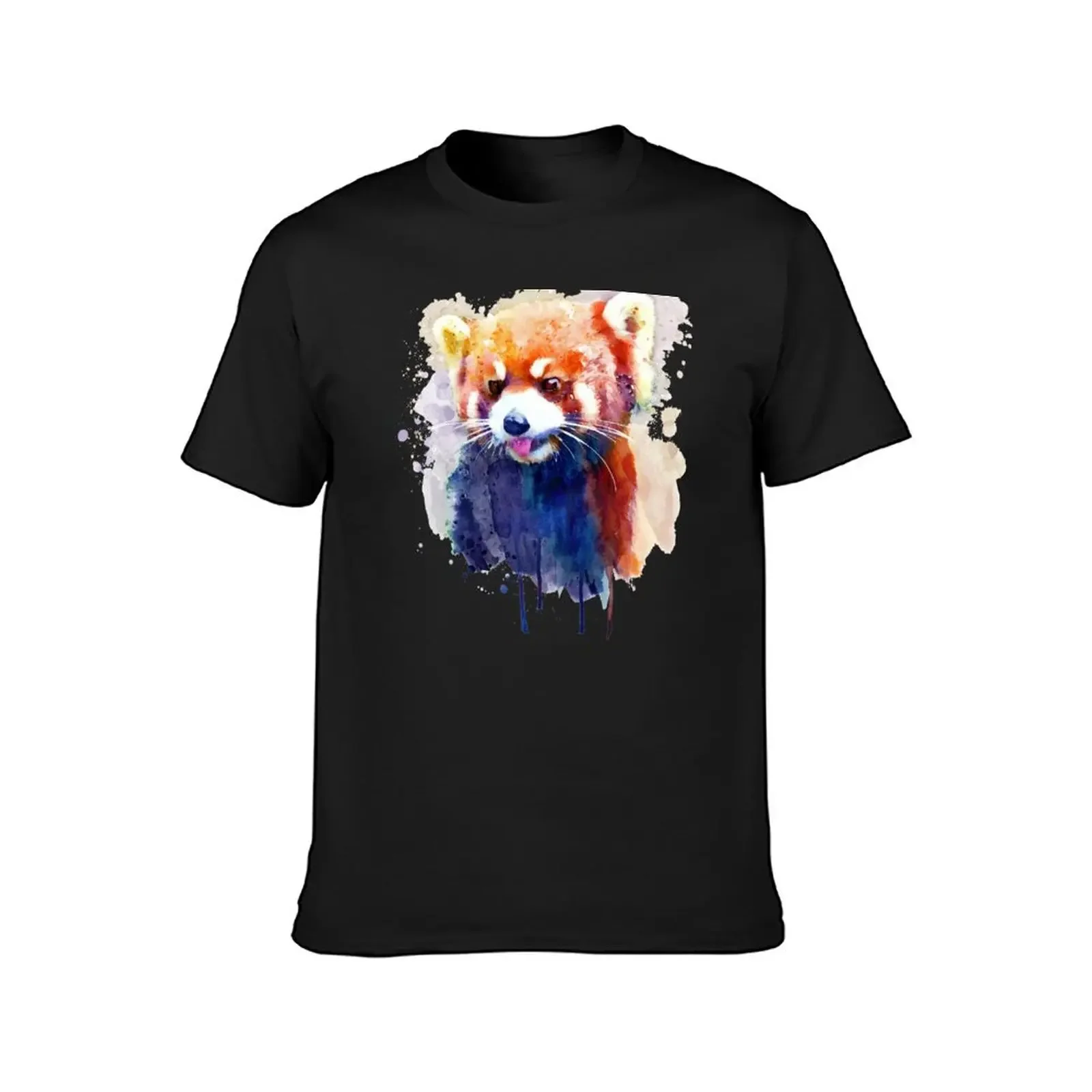 Red Panda Portrait T-Shirt summer top oversized graphic tee vintage graphic tee tees Men's t-shirts