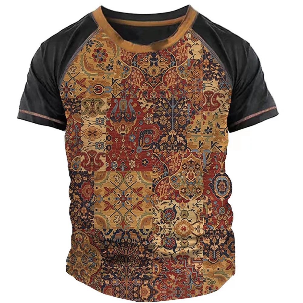 

Men's Casual Retro Print Fashion Street Hip Hop Handsome Graffiti Round Neck Oversized Loose Classic Simple Daily Summer T-shirt