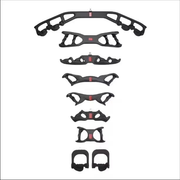 DINUO 8 Pieces Magnetic Grip Handles Cable Machine Attachments Ergonomic Lat Pulldown Row Bars For Back Muscle Gym Workout