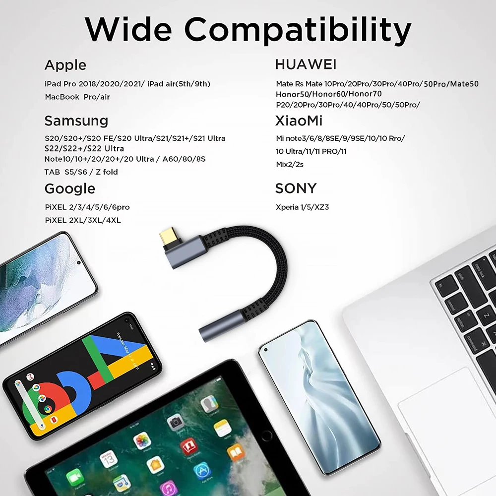 Złącze USB C do 3.5 MM Adapter typu C złącze słuchawkowe 3 5 kabel słuchawek konwerter Audio Aux do Samsung iPad SONY OnePlus