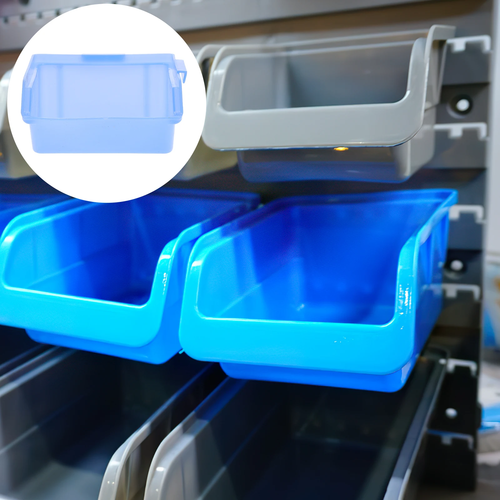 

12Pcs Parts Box Premium Smooth Surface No Burrs Multipurpose Storage Bin for Tools Screws Sundries Household Organizer Inclined