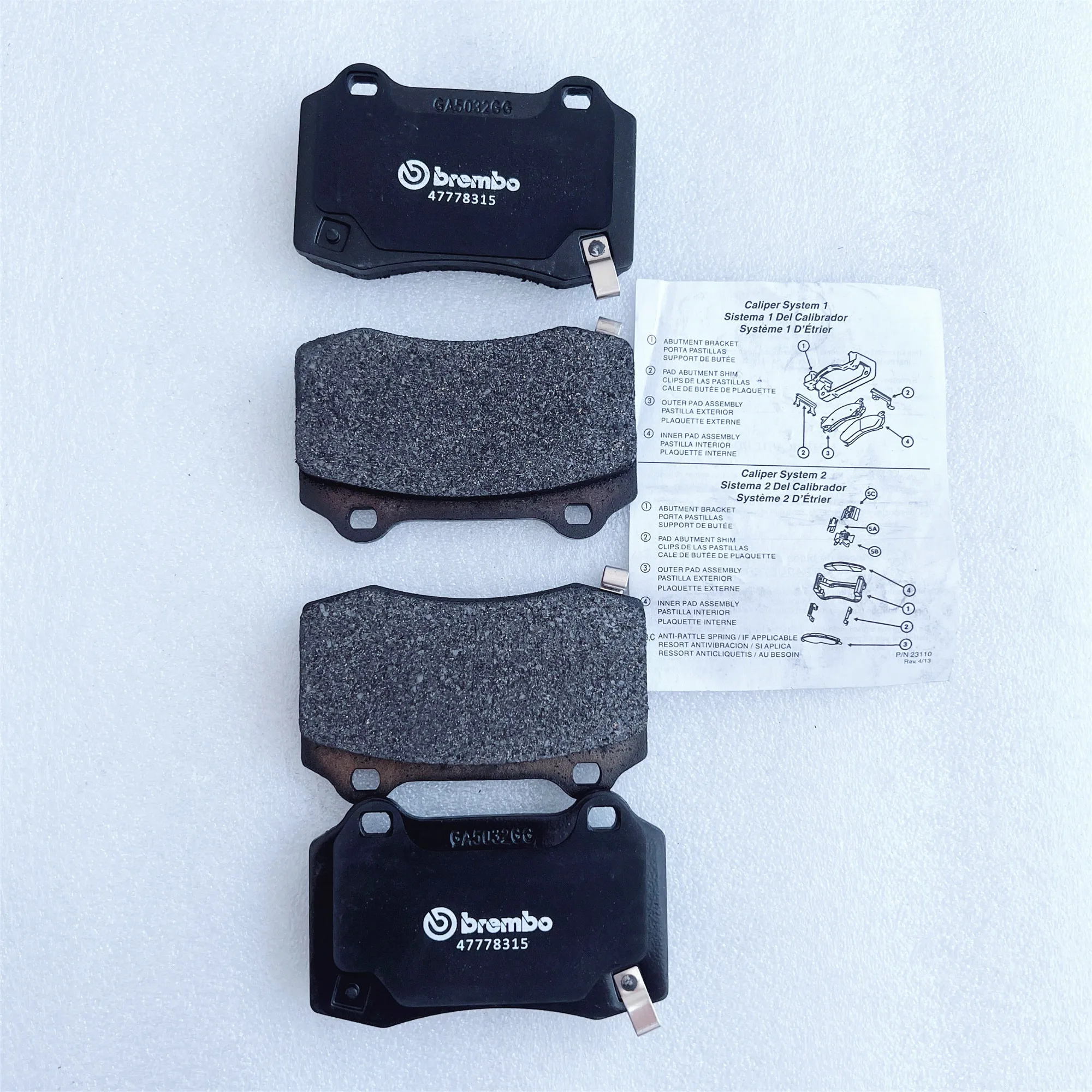 Original Rear Disc Brake Pad (Rear Disc Brake Pad) 68144432AA, Suitable For: Jeep Grand Cherokee, Jeep Grand Cherokee SRT82012-2