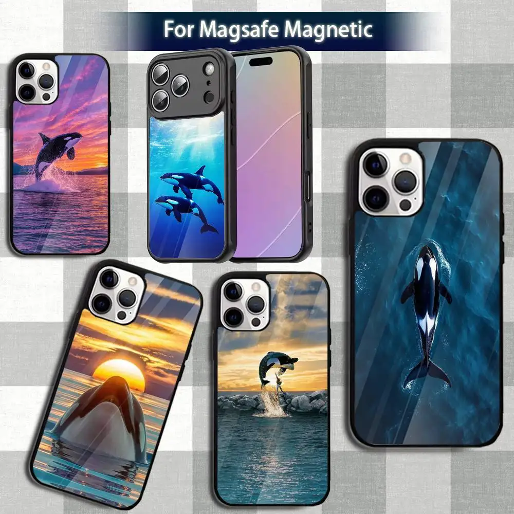 

O-Orca Killer W-Whale-ES Phone Case For iPhone 13,12,15,17,11,16,14,Pro,Max,Plus,Mini,Magsafe,Magnetic Wireless Charging Case