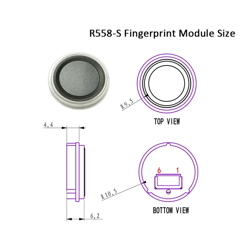 

【Горячая распродажа!】KL261 R558-S DC5.5-15V Релейный выход с низким энергопотреблением, плата контроля доступа по отпечаткам пальцев с режимом самоблокировки