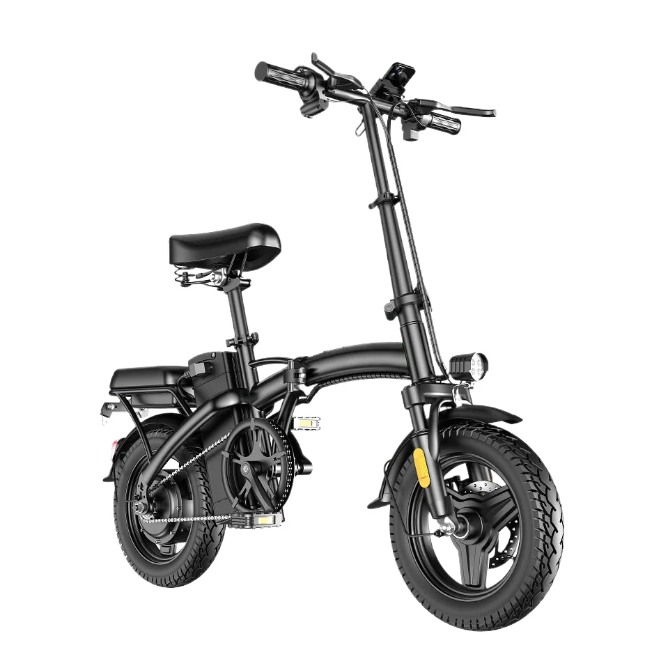 

Intelligent Library Portable Small 14 Inch Gear Motor Folding Electric Mini E Bike Bicycle 350W 14" Fold Carbon Ebike Adult Fold