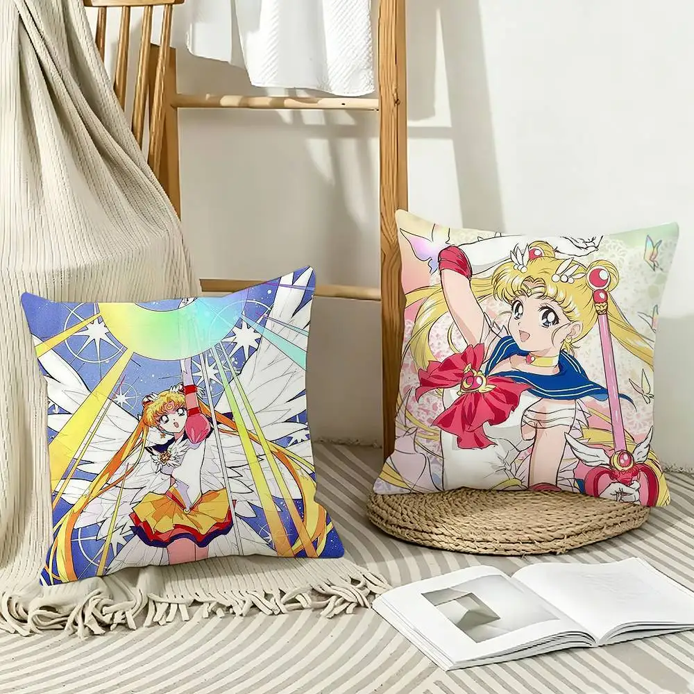 Magical Girl S-Sailor Moon  Pillow Case Pattern Printed Pillowcase For Living Room Sofa Cushion Cover