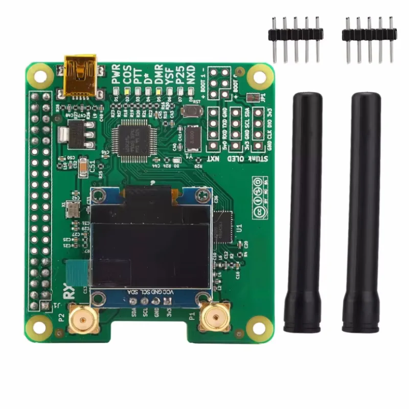 Jumbohotpot Duplex MMDVM with usb Hotspot Support P25 DMR YSF for Raspberry Pi + 2pcs Antenna