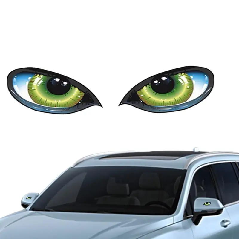 Reflective Eyes Car Sticker 3D Stereo Eye Decal Sticker Funny Car Stickers Durable Car Decals For Car Window Wall