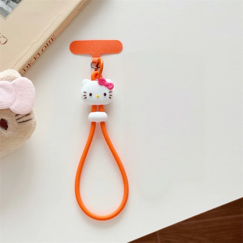Niedlicher Cartoon Hello Kitty Handy-Handschlaufe aus Silikon, Anti-Verlust-Lanyard, Taschenanhänger für iPhone, Samsung und alle Handys – Detail 12