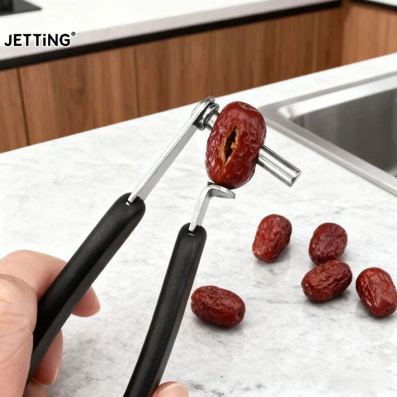 Stainless Steel Cherry Pitter Remover Tool Hawthorn Red Dates Core Stone Remover Machine For Home Kitchen Baking Daily Use