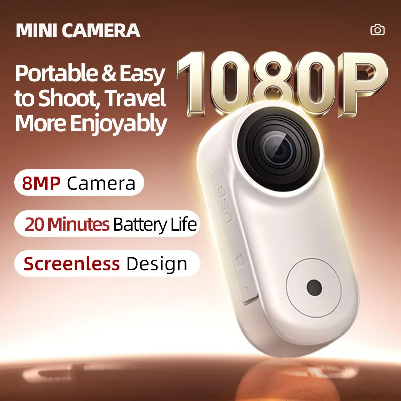 Cámara Deportiva Magnética 4K 30M Impermeable 2.4G Inalámbrica WiFi para Motocicleta, Mini Cámara de Acción Pequeña para Video Vlog, Casco y Bicicleta