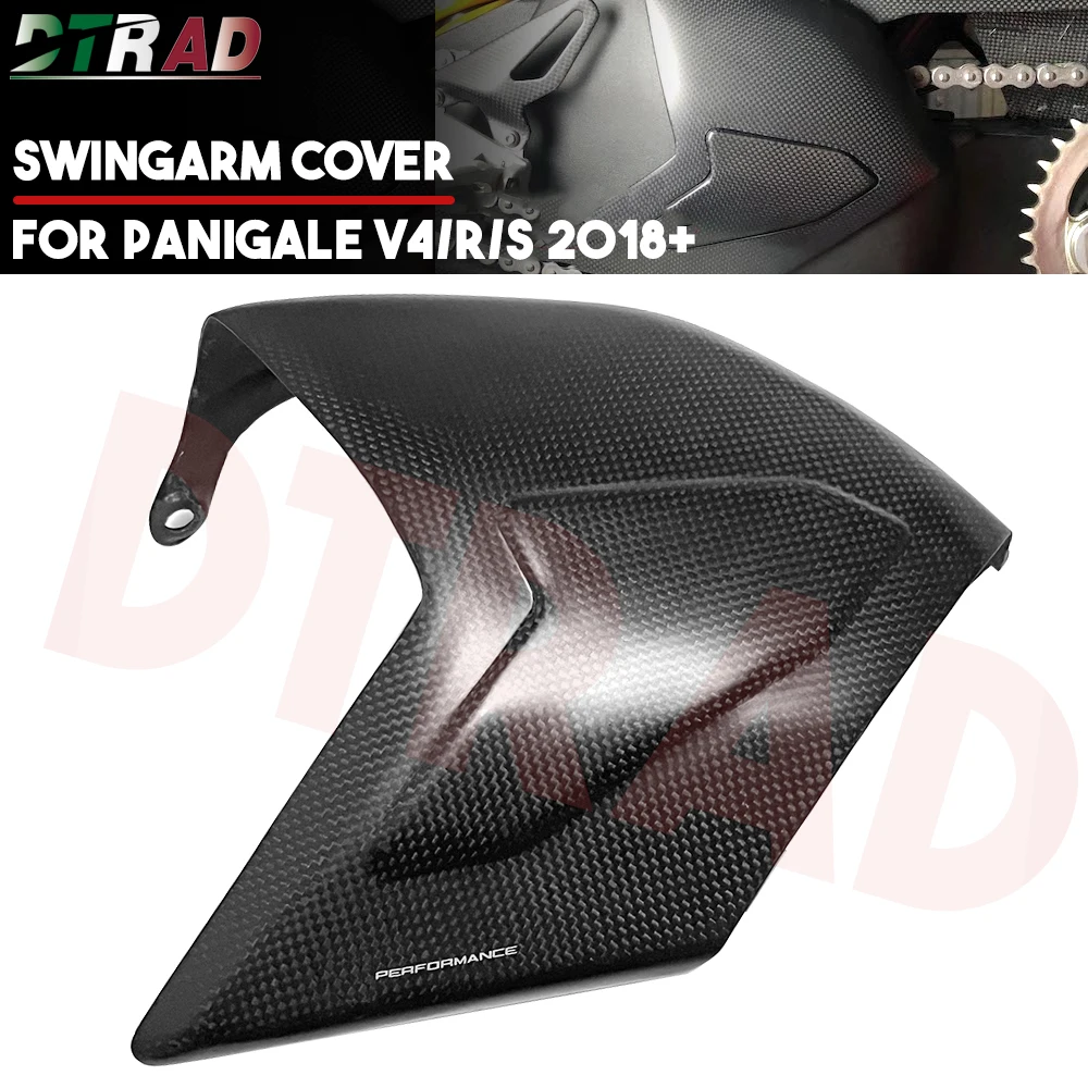 For DUCATI Panigale V4 V4S V4R SP 2018-2023 Full Carbon Fiber Swingarm Cover Swing Arm Fairing Kit Motorcycle Accessories Logo