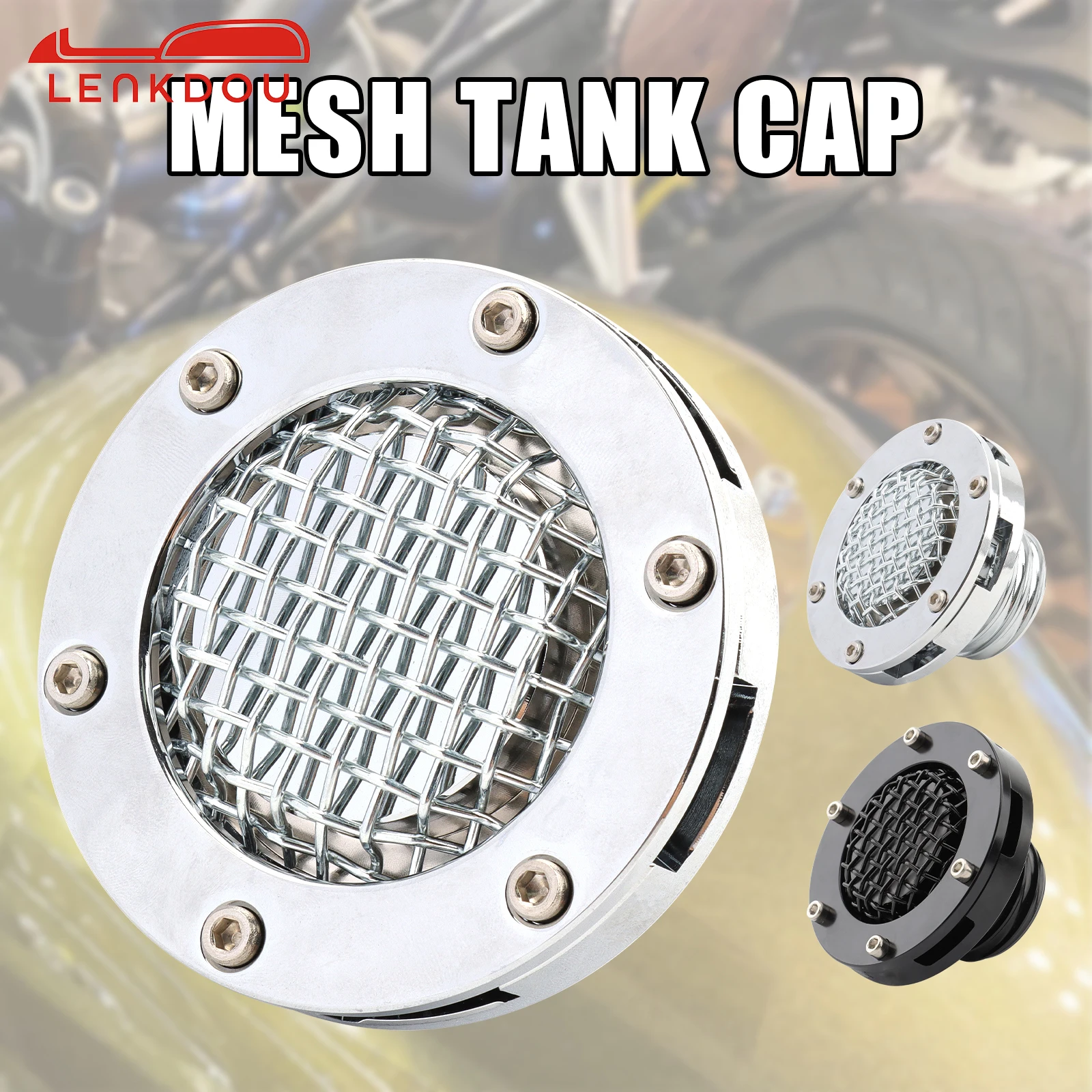 Motorcycle Mesh Fuel Gas Tank Cap For Harley Sportster XL 883 1200 Touring Road King Dyna Fat Bob Softail Sport Glide 2000-2023