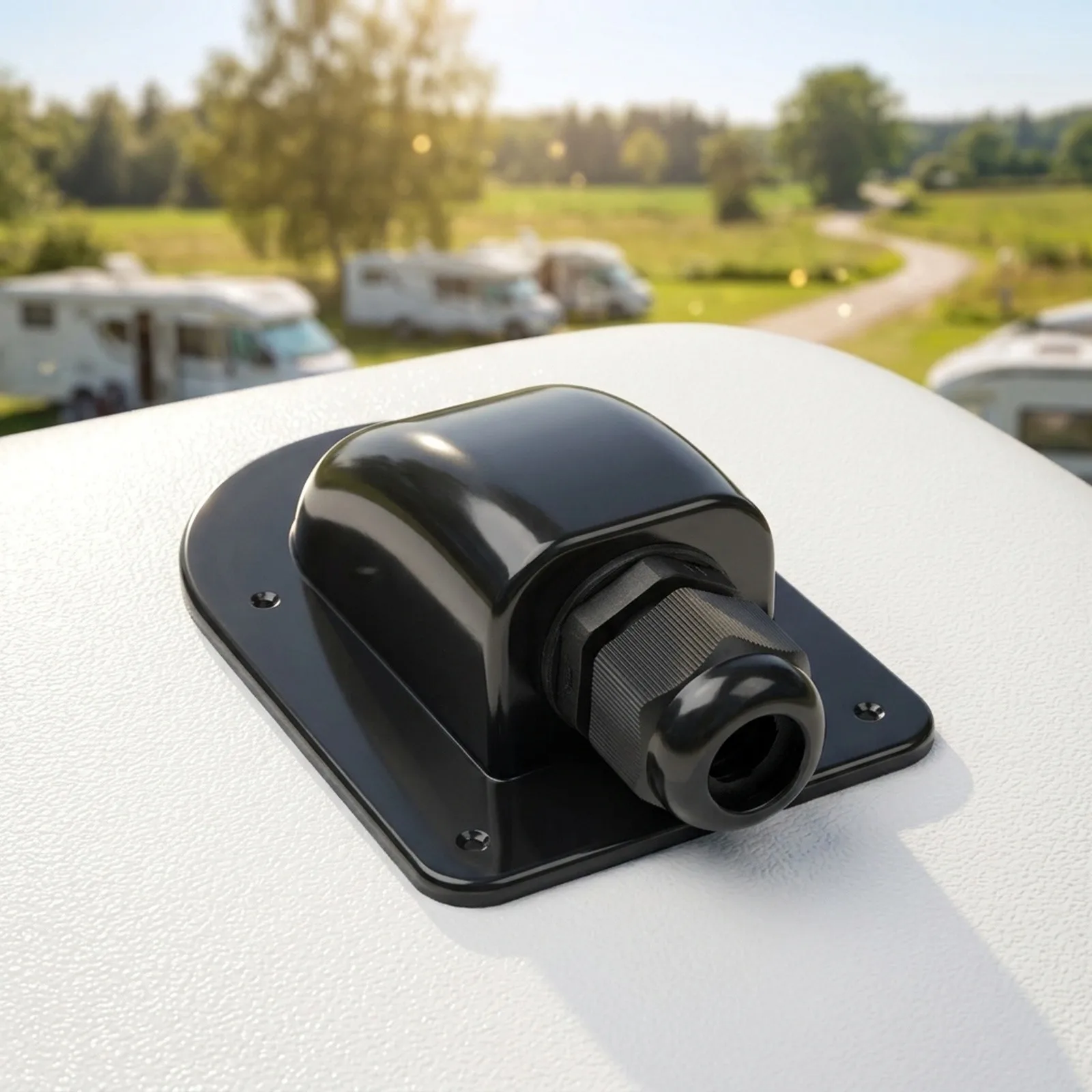 ABS Solar Cable Guide Junction Box 2 56mm for Photovoltaic For Motorhome and for rv Installations with Weatherproof Seal