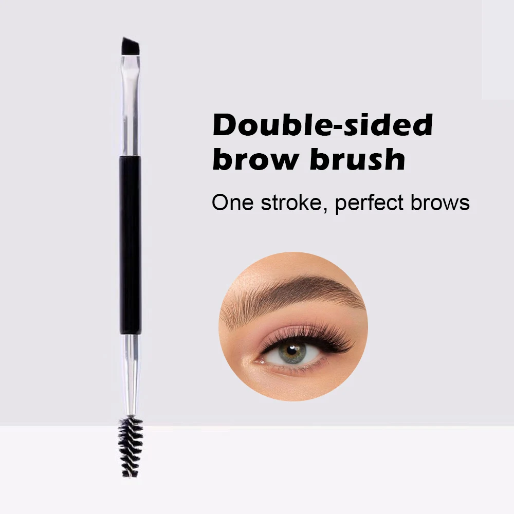 눈썹 브러쉬 속눈썹 빗 메이크업 브러쉬 듀얼 엔드 각진 브러쉬 2 in 1 속눈썹 눈썹 브러쉬 세트 메이크업 도구 속눈썹 브러쉬