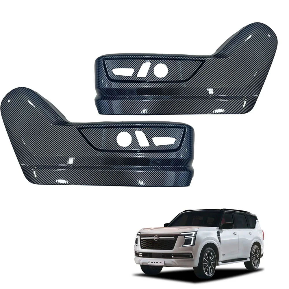 Carbon Fiber Color Front Seat Cover Side Protector For nis san Patrol Y63 Accessories 2024 2025