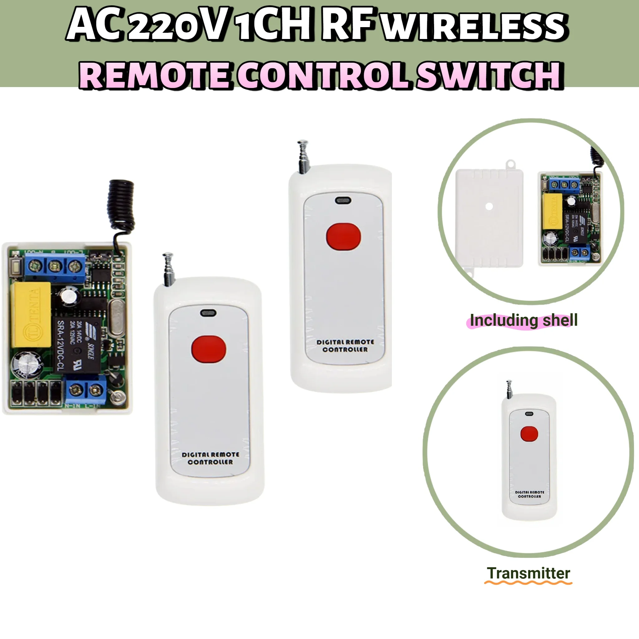 اللاسلكية الذكية RF مصباح ليد قطاع التحكم عن بعد الإعلان ضوء مربع 1CH التتابع استقبال 3CH الارسال التيار المتناوب 220 فولت