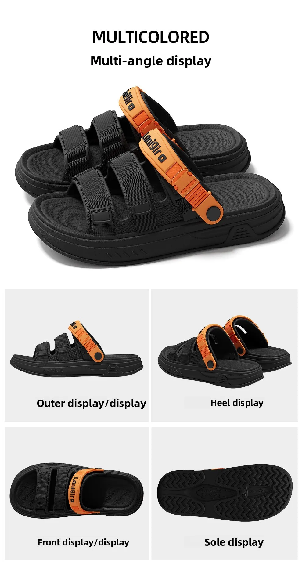 2026 Bequeme Herren-Sandalen Sommer Leichte Lässige Outdoor-Strand-Urlaubspantoffeln Modische Atmungsaktive Schuhe Größe 40-45 – Detail 8
