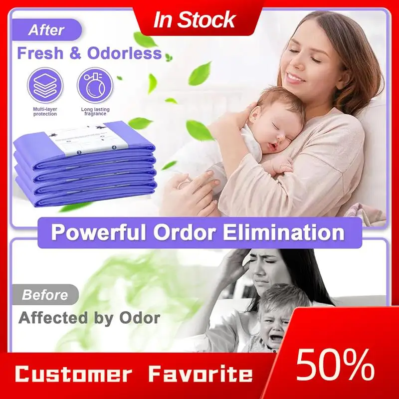 أكياس إعادة تعبئة الحفاضات العلوية AT03 لـ Dekor Plus عبوات أطلاء الحفاضات 4 عبوات إضافية بطول 12%، تحمل ما يصل إلى 2668 حفاضة، سمك 30%