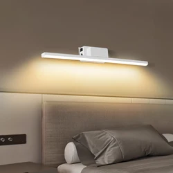 Litu-Lámpara LED de pared recargable, luz de pared con batería, iluminación nocturna para dormitorio, pasillo, espejo, atracción magnética, USB