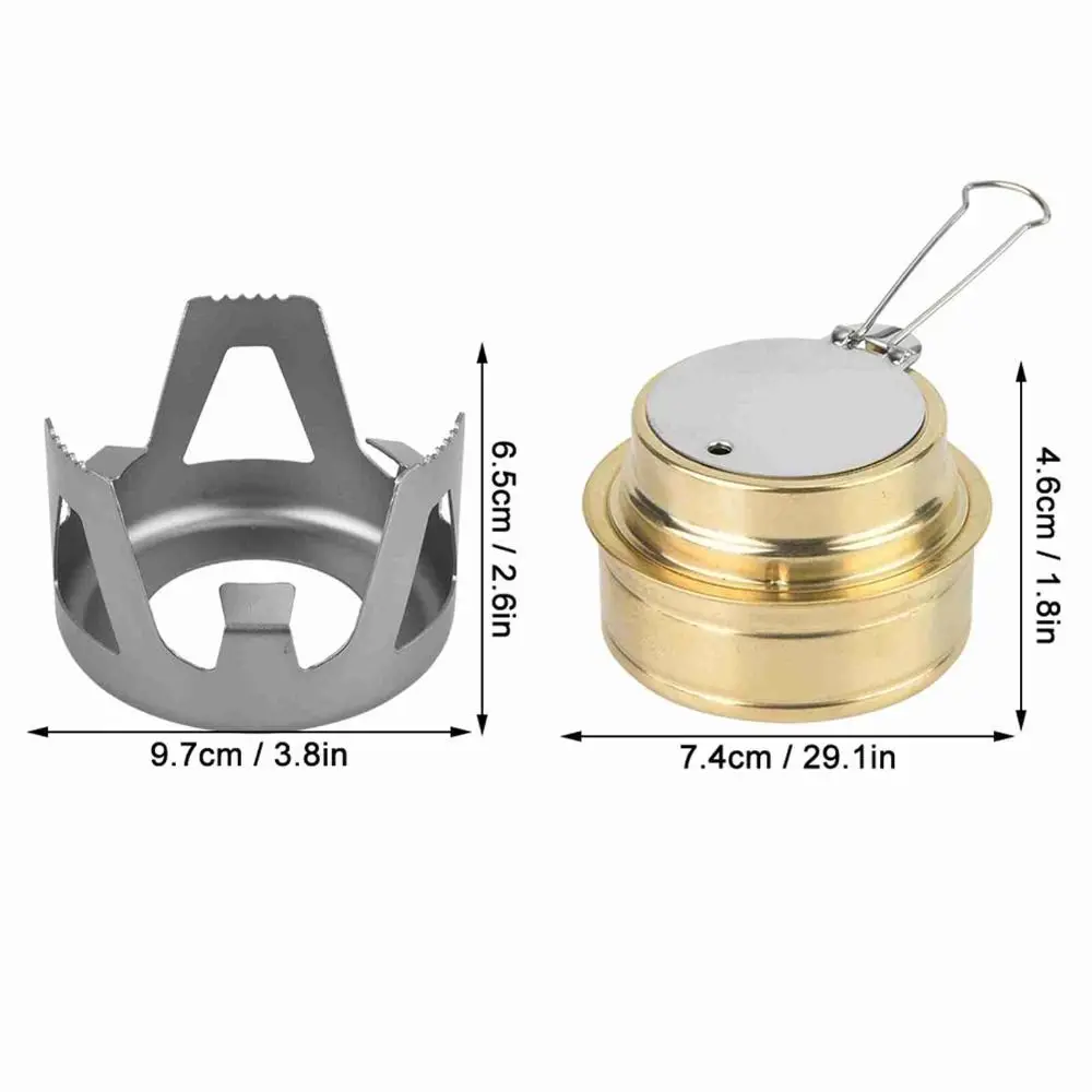 Durable Ultra Light Alcohol Stove Aluminum Alloy Windproof Spirit Burner Portable Stove Outdoor Camping - view 4