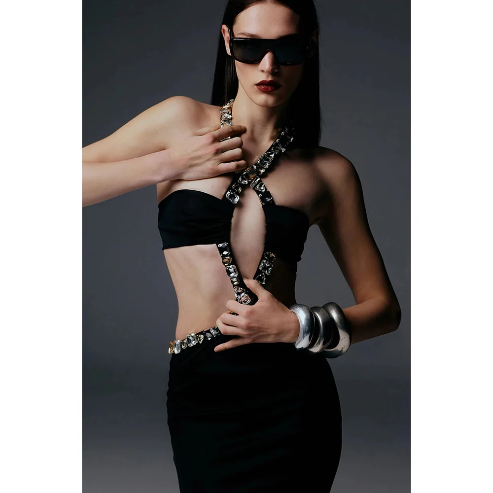 Новое женское модное сексуальное тонкое платье Spice Girls в стиле ретро, американское темное стильное платье с ромбовидным верхом и запахом на груди, вечернее платье Новое женское модное сексуальное тонкое платье Spice Girls в стиле ретро, американское темное стильное платье с ромбовидным верхом и запахом на груди, вечернее платье