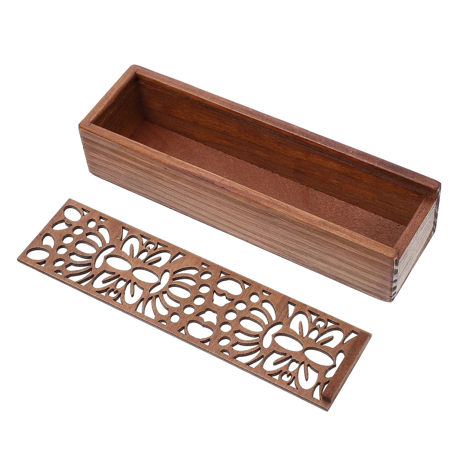 

Wooden Pencil Case Organizer Classroom Storage Student Small Multi-functional Stationery Container Practical Simple