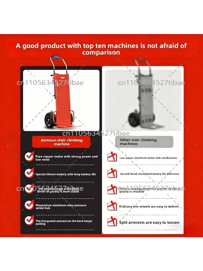 Electric Stair Climbing Artifact for Home Appliances & Furniture Moving - Building Material Loading Freight Truck Climber