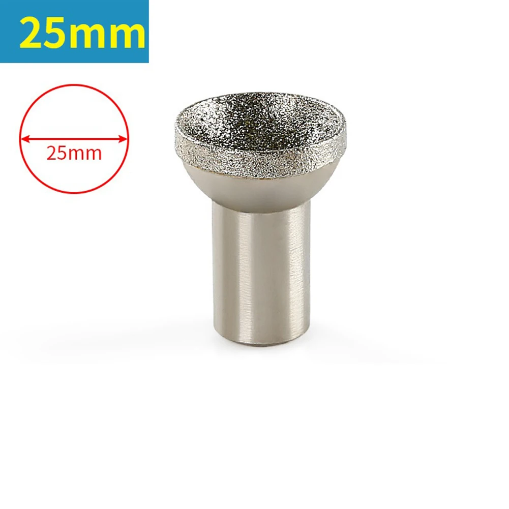 Emery Mounted Point Grinding Head Spherical Concave 20-50mm M10x1.5 For Jade Amber Stone Beeswax Bead Carving Polishing Tool