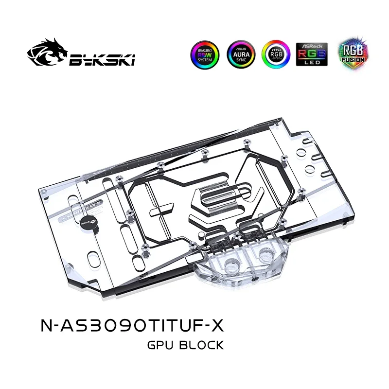 Bykski GPU Water Block for ASUS RTX3090TI-O24G-GAMING/ASUS ROG-STRIX-LC GeForce RTX3090TI-O24G-GAMING Video Card,VGA Cooler