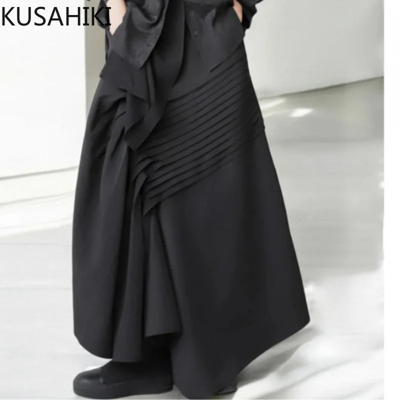 

KUSAHIKI New Women's Fashion Half Length Skirt Fashion Korean Versatile Skirts Mujer Faldas