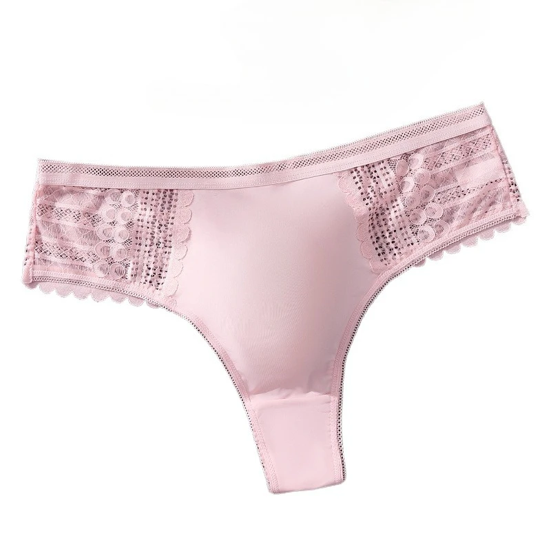 Men's Panties Ultra-Thin Lace Underwear 3d Convex Pouch T-Back High Elastic Breathable Underpants Sissy Lingerie
