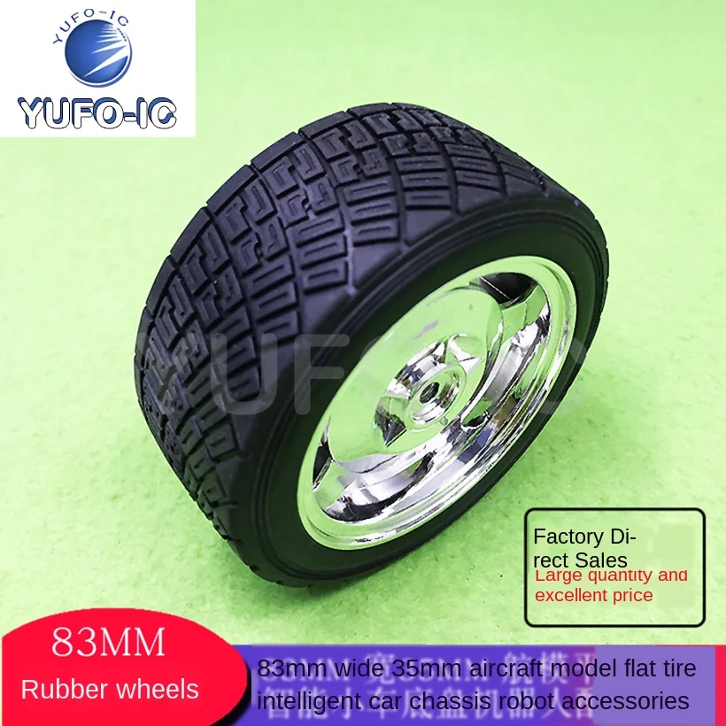 Free Ship 1PCS 83mm Rubber Wheel Width 35MM Model Plane Running Tire Smart Car Chassis Robot Accessories