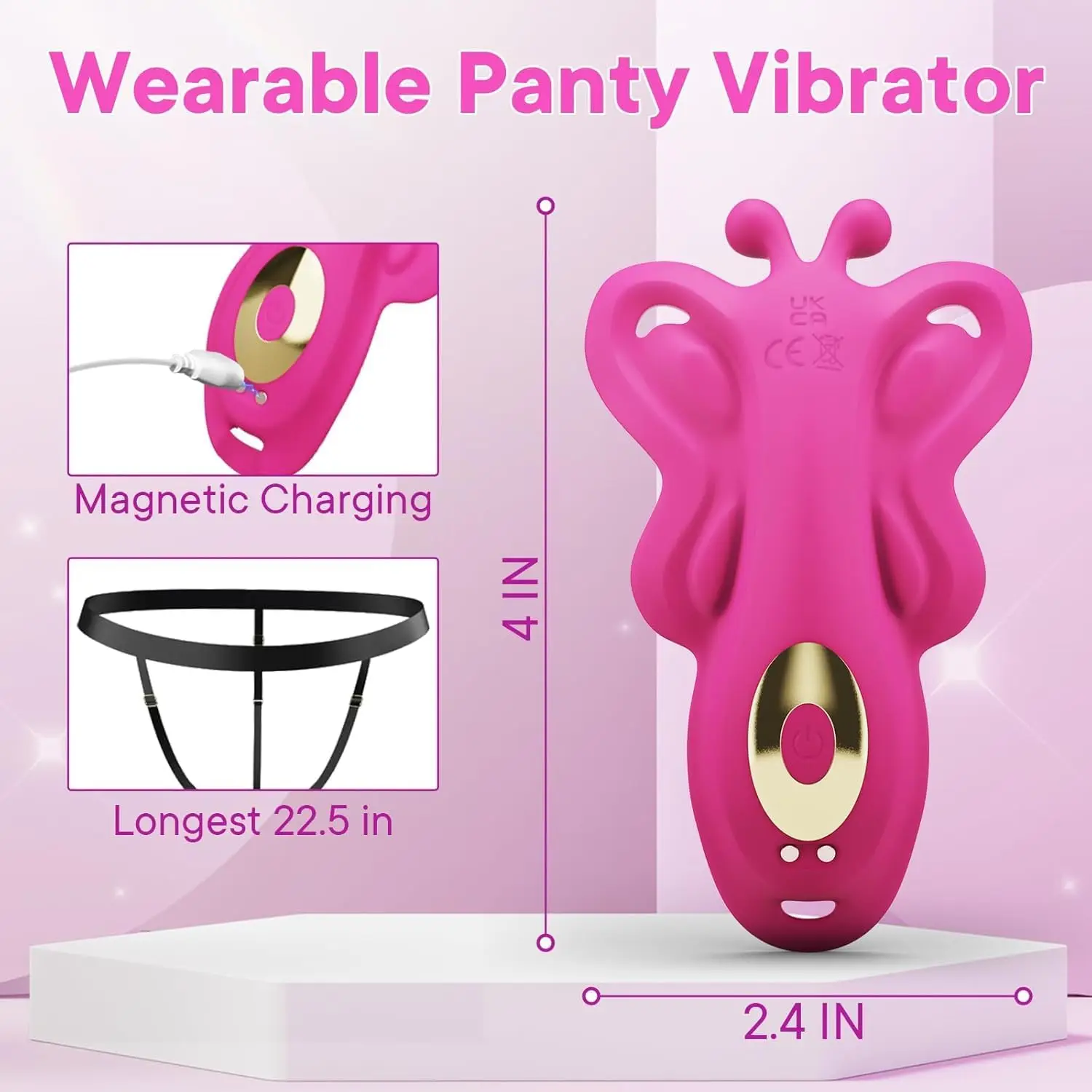 Tanga Panty vibrador portátil juguetes sexuales para adultos para mujeres, Control por aplicación estimulador de clítoris novedades juguetes para adultos con 9 vibraciones Mo