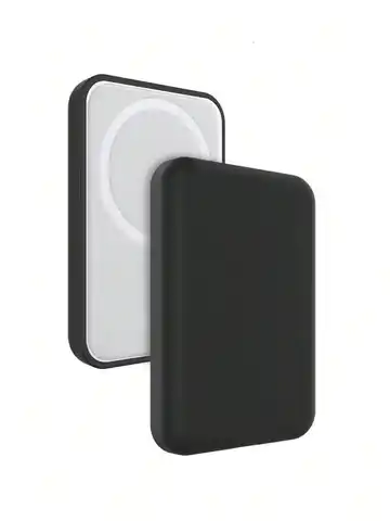 1 black TPU charging case protector, compatible with Apple's original MagSafe wireless power bank