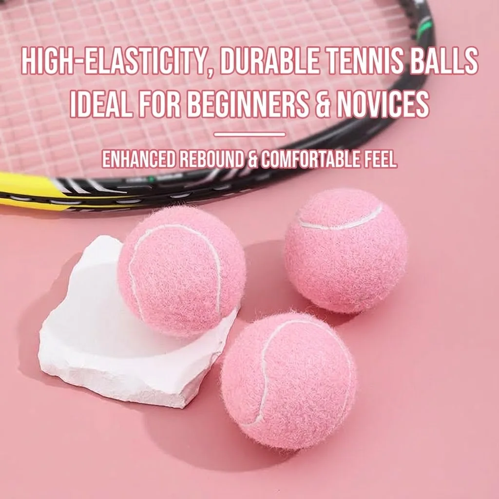 Pink Tennis Balls, Multi-Surface Balls, Combo Pack Training Tennis Balls, Practice Tennis Balls for Indoor and Outdoor Fitness Sports