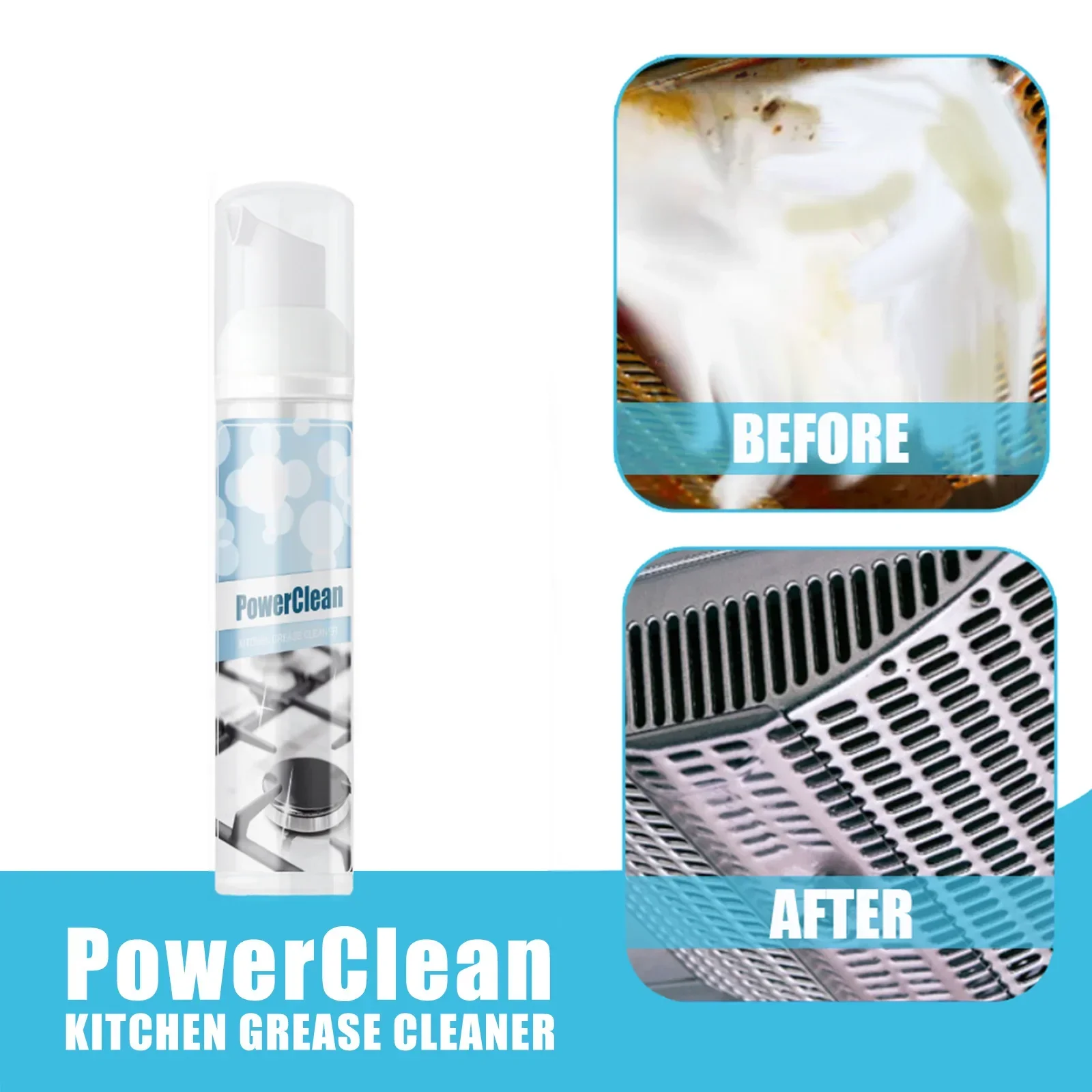 Oil Stain Remover Spray Magic Degreaser Cleaner Range Hood Foam Cleaner Kitchen Grease Foam Detergent Heavy Oil Cleaning Agent