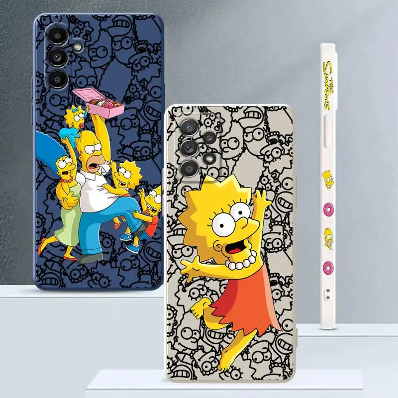 Funny Cartoon Homer Simpson Family Case for Samsung Galaxy A72 A52 A25 A24 A42 A21s A13 A32 A34 A12 A54 A53 A33 A73 A22 A23 Bag