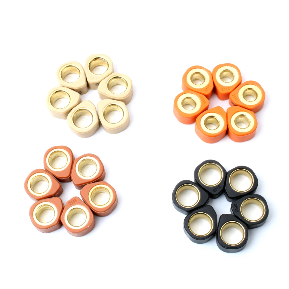 6pc Racing Roller Set / Variator Weights 20x12mm 9g 11g 13g 16g For MBK Doodo Flame R F X 125 Skyliner Thunder 125cc 150cc