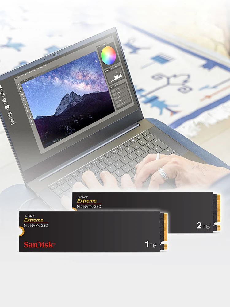 SanDisk Extreme SSD M.2 NVME PCle Gen4.0 500GB1TB2TB Sequential Read speed up to5150MB/s M.2 2280 PCIe Gen3x4Solid State Drive