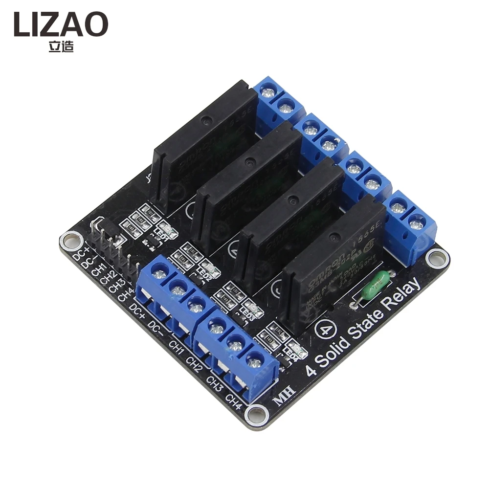 1/2/4/8 Channel SSR Solid State Relay Module 12V High Low Level Trigger 250V 2A Output Switch Board for Arduino MCU Control