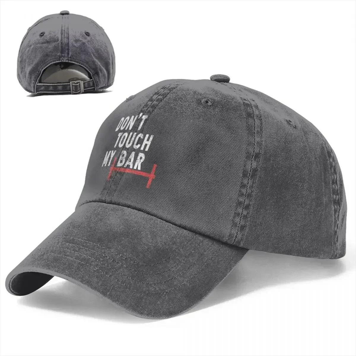 New Don't Touch My Bar Training Motivation Gym Motivation Quote Baseball Caps Distressed Washed Snapback Hat Activities Caps Hat